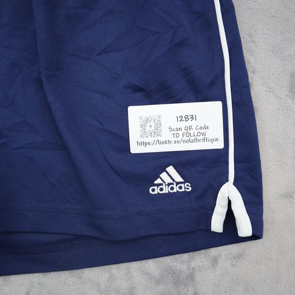 Adidas Shorts Mens L Blue Elastic Waist Basketball Sports Active Pull On Bottoms - Picture 12 of 12